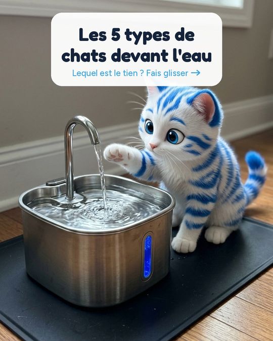Les 5 types de chats devant l'eau.